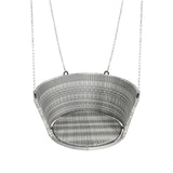 Outdoor Chairs: Gardeon Rattan Porch Swing Chair With Chain Cushion Outdoor Furniture Grey