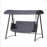 Outdoor Chairs: Gardeon Outdoor Swing Chair Garden Bench Furniture Canopy 3 Seater Rattan Grey