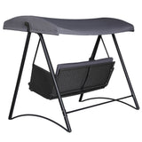 Outdoor Chairs: Gardeon Outdoor Swing Chair Garden Bench Furniture Canopy 3 Seater Rattan Grey
