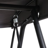 Outdoor Chairs: Gardeon Outdoor Swing Chair Garden Bench Furniture Canopy 3 Seater Rattan Grey