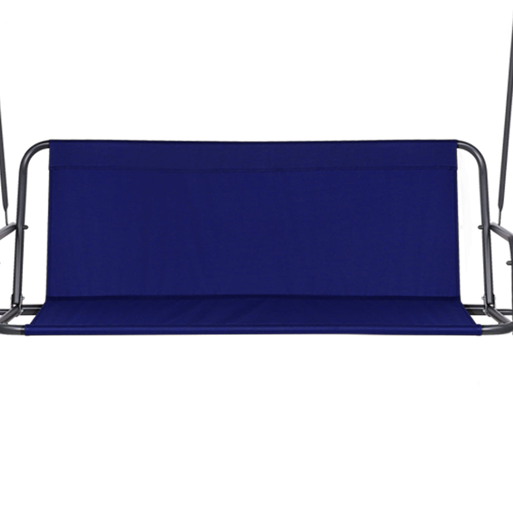 Outdoor Chairs: Gardeon Outdoor Swing Chair Garden Bench Furniture Canopy 3 Seater Navy