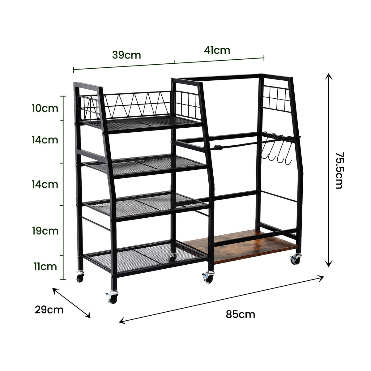 Everfit Golf Bag Storage Rack Golf Organizer Hold 1 Bags 4 Shelves