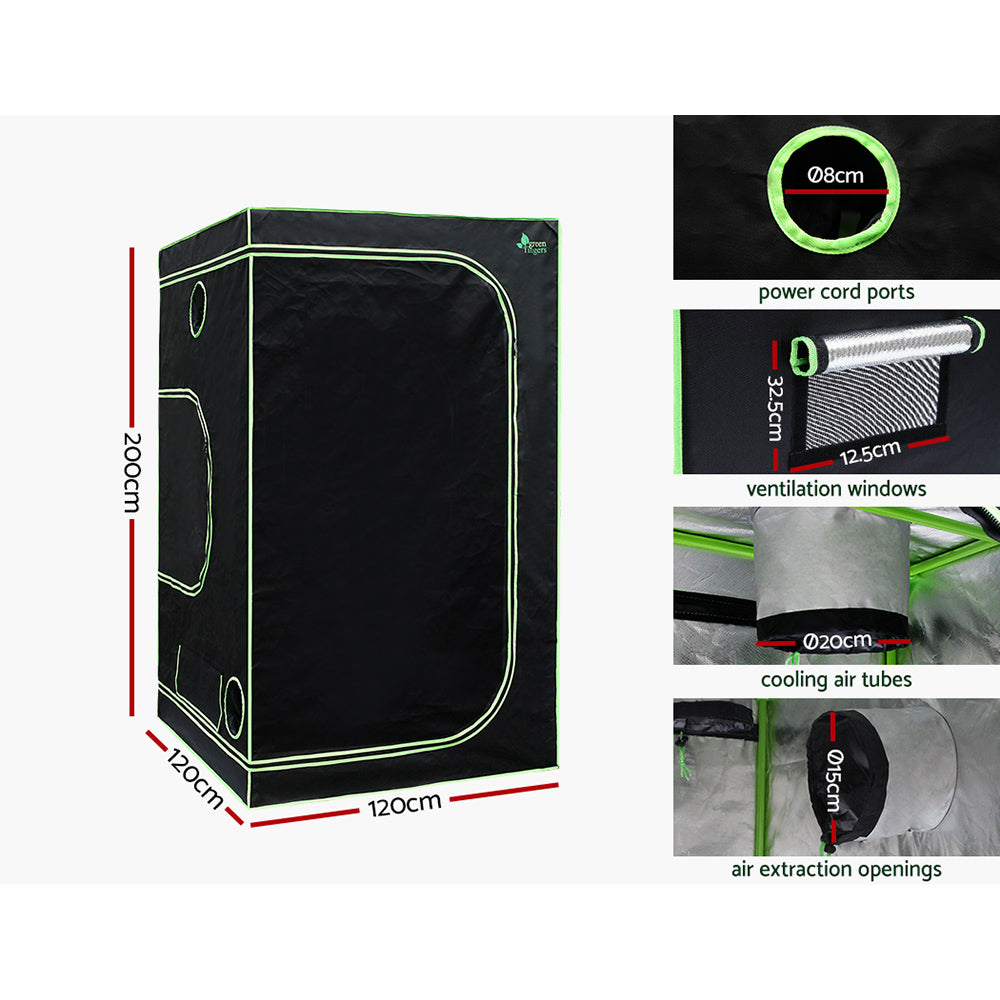 Greenhouses & Accessories: Greenfingers Grow Tent Light Kit 120x120x200CM 220W LED Full Spectrum