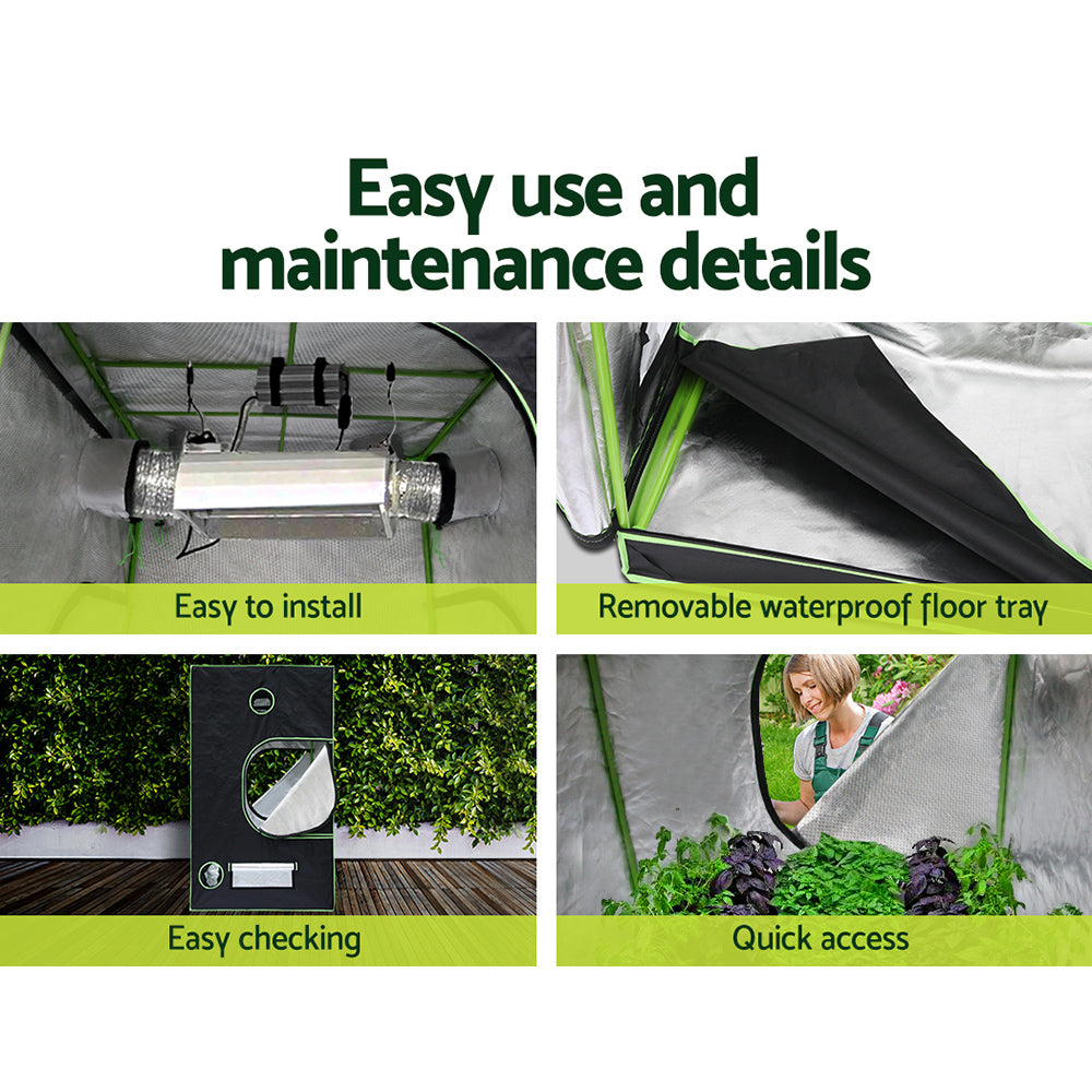 Greenhouses & Accessories: Greenfingers Grow Tent Light Kit 120x120x200CM 220W LED Full Spectrum