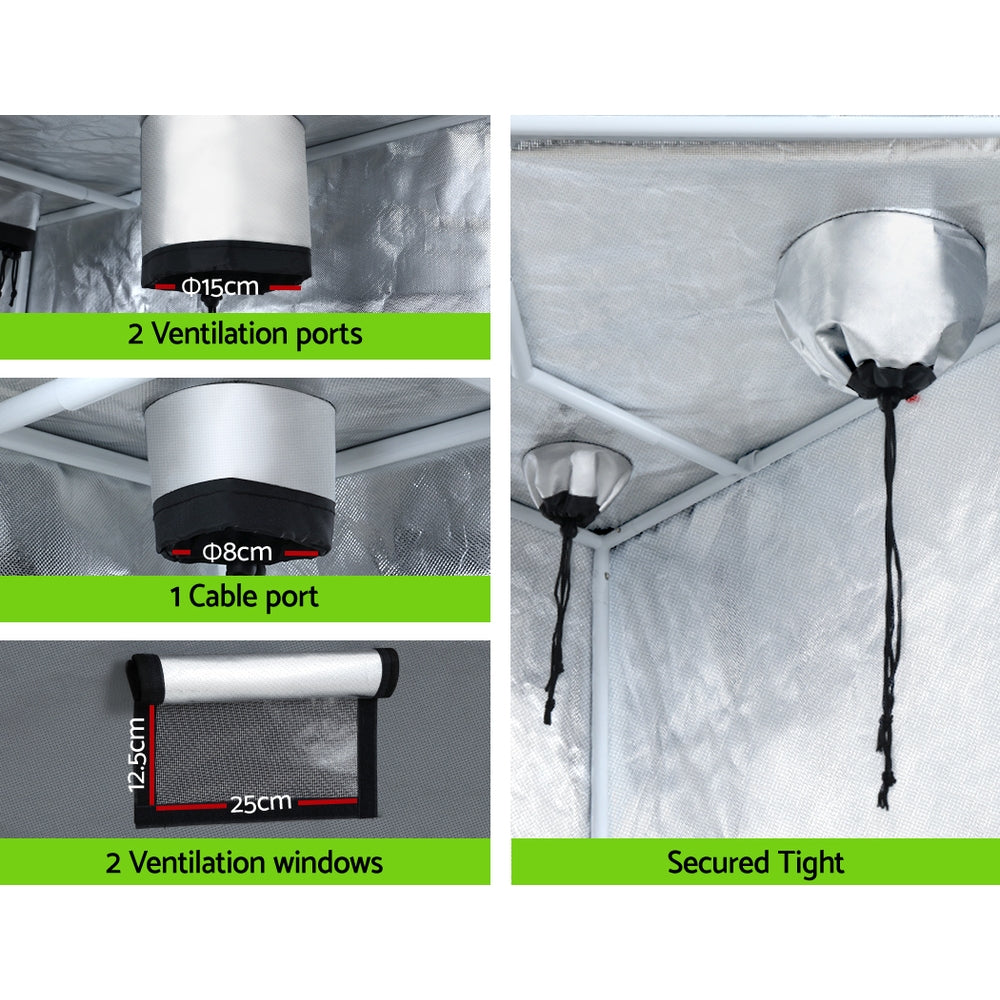 Greenhouses & Accessories: Green Fingers Grow Tent Kits Hydroponics Kit Indoor Grow System 142X100X180CM