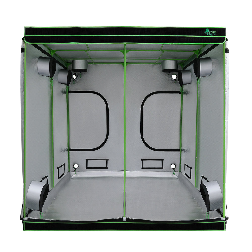 Greenhouses & Accessories: Green Fingers Grow Tent 200x200x200CM Hydroponics Kit Indoor Plant Room System