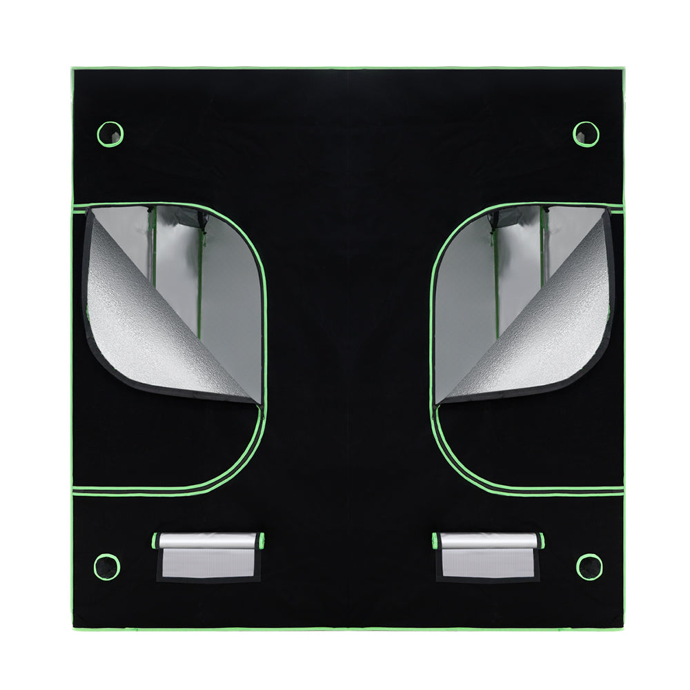 Greenhouses & Accessories: Green Fingers Grow Tent 200x200x200CM Hydroponics Kit Indoor Plant Room System