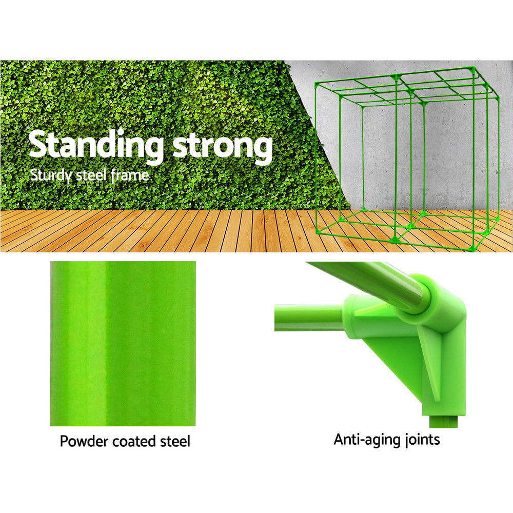 Greenhouses & Accessories: Green Fingers Grow Tent 200x200x200CM Hydroponics Kit Indoor Plant Room System