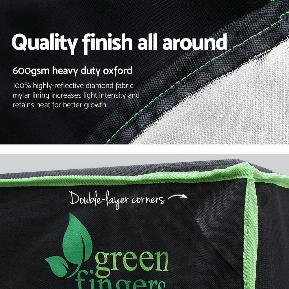 Greenhouses & Accessories: Green Fingers Grow Tent 240x120x200CM Hydroponics Kit Indoor Plant Room System