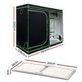 Green Fingers Grow Tent Light Kit 240x120x200CM 2200W LED Full Spectrum