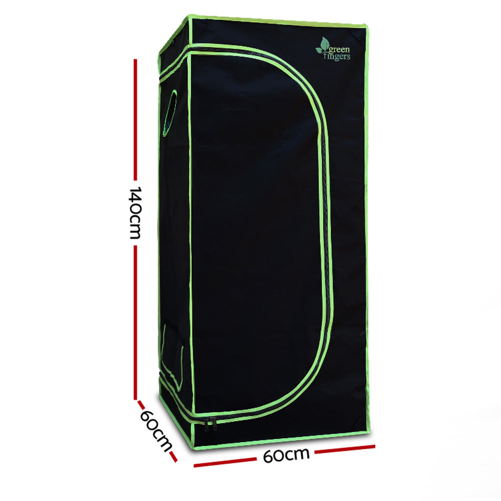 Greenhouses & Accessories: Green Fingers Grow Tent 60x60x140CM Hydroponics Kit Indoor Plant Room System