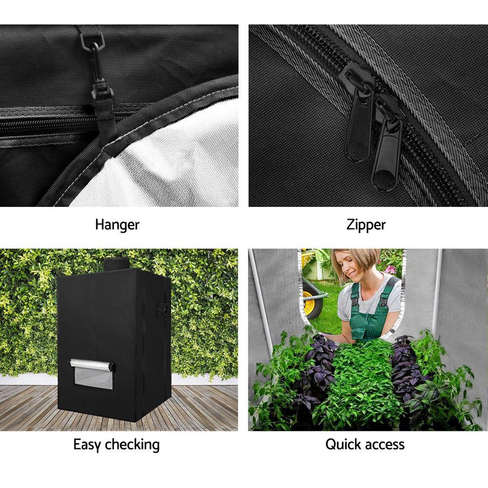 Greenhouses & Accessories: Green Fingers Grow Tent 60x60x90CM Hydroponics Kit Indoor Plant Room System