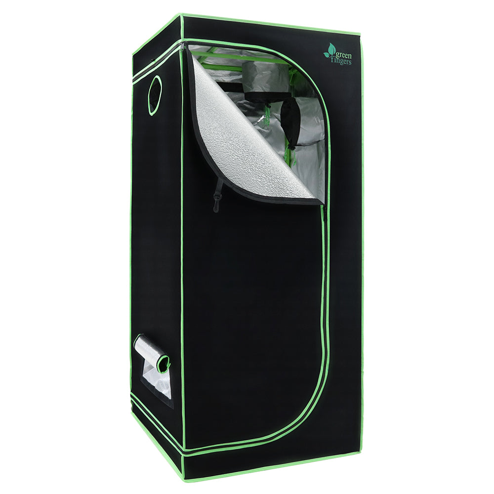 Greenhouses & Accessories: Green Fingers Grow Tent 70x70x160CM 1680D Hydroponics Kit Indoor Plant Room System