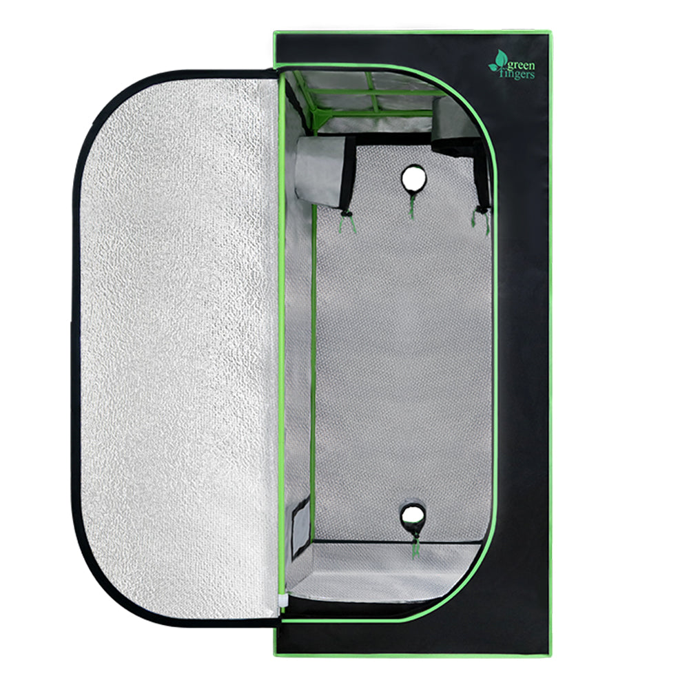 Greenhouses & Accessories: Green Fingers Grow Tent 70x70x160CM 1680D Hydroponics Kit Indoor Plant Room System