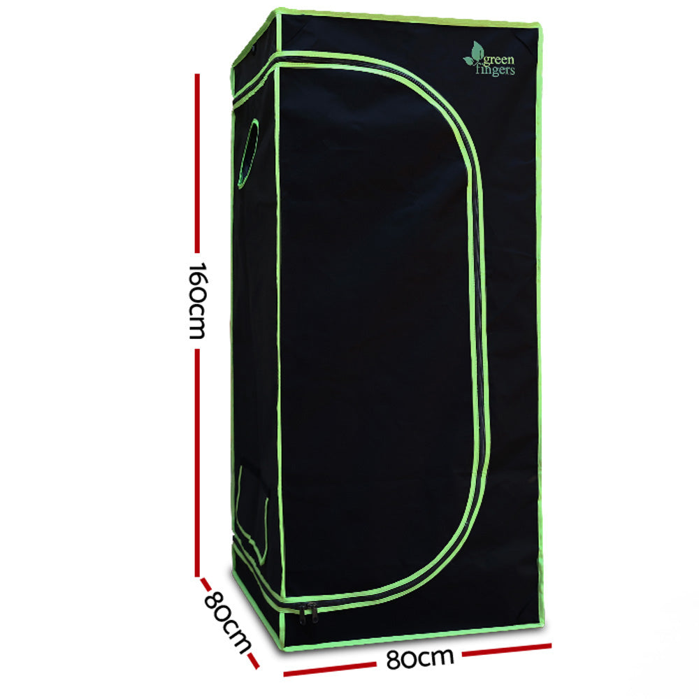 Greenhouses & Accessories: Green Fingers Grow Tent 80x80x160CM Hydroponics Kit Indoor Plant Room System