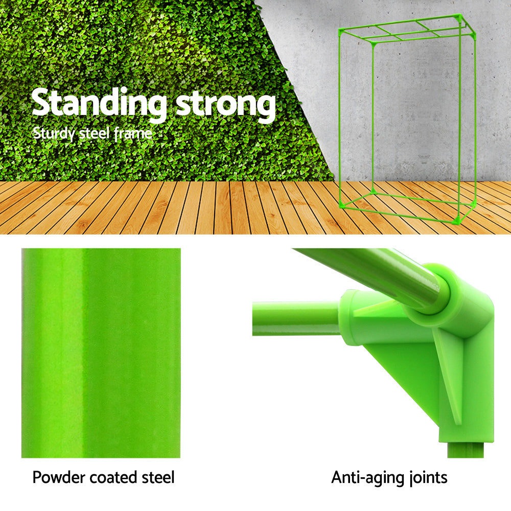 Greenhouses & Accessories: Green Fingers Grow Tent 90x50x160CM Hydroponics Kit Indoor Plant Room System