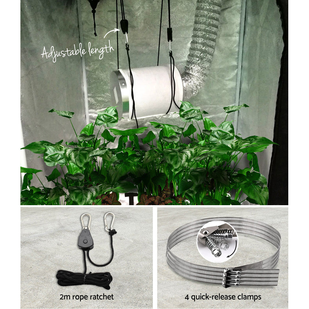 Greenhouses & Accessories: Green Fingers 4"Ventilation Kit Fan Hydroponics Grow Tent Kit Carbon Filter Duct,Green Fingers 4"Ventilation Kit Fan Hydroponics Grow Tent Kit Carbon Filter Duct