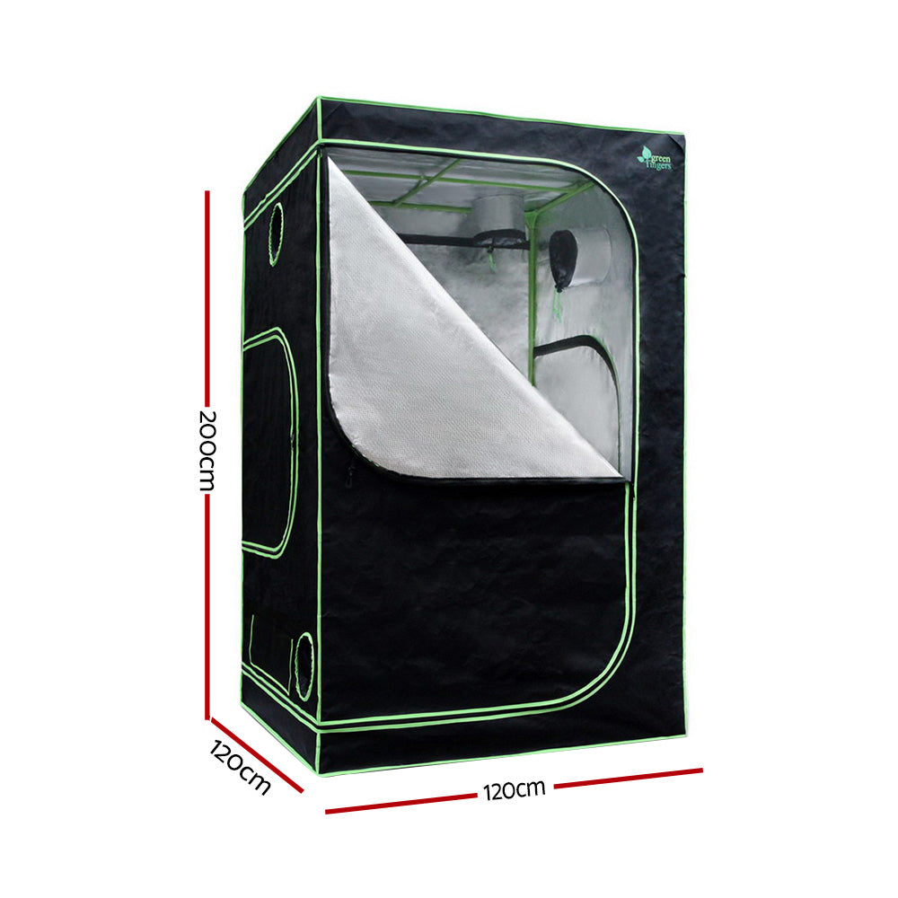 Greenhouses & Accessories: Green Fingers Grow Tent Light Kit 120x120x200CM 1000W LED 6" Vent Fan,Green Fingers Grow Tent Light Kit LED 1000W Full Spectrum 6" Vent 120x120x200CM