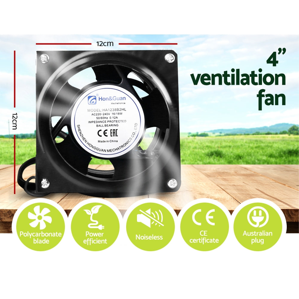 Greenhouses & Accessories: Green Fingers Grow Tent Light Kit 150x150x200CM 1000W LED 4" Vent Fan,Green Fingers Grow Tent Light Kit LED 1000W Full Spectrum 4" Vent 150x150x200CM