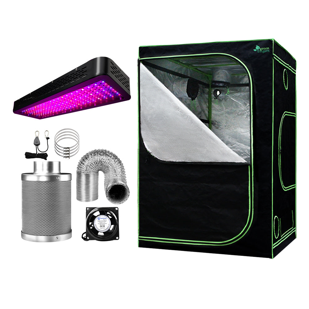Greenhouses & Accessories: Green Fingers Grow Tent Light Kit 150x150x200CM 2000W LED 4" Vent Fan,Green Fingers Grow Tent Light Kit LED 2000W Full Spectrum 4" Vent 150x150x200CM