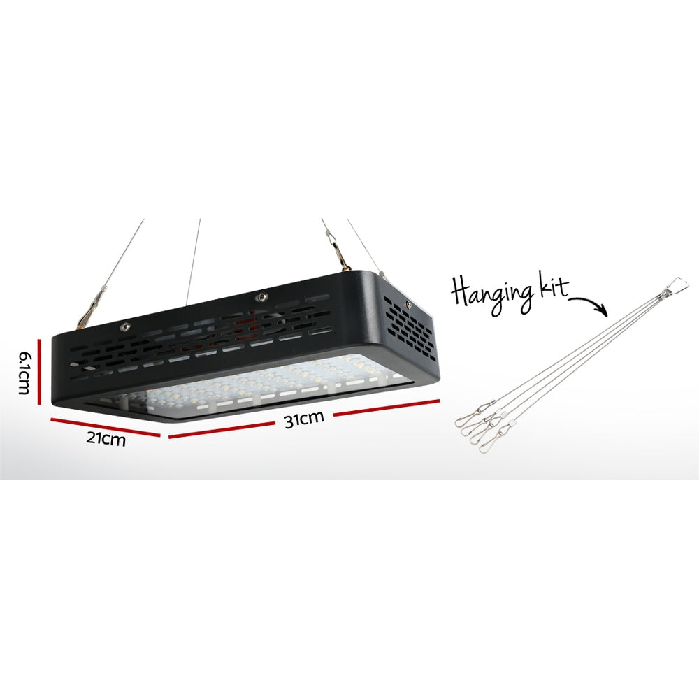 Greenhouses & Accessories: Green Fingers Grow Tent Light Kit 60x60x140CM 600W LED 4" Vent Fan,Green Fingers Grow Tent Light Kit LED 600W Full Spectrum 4" Vent 60x60x140CM