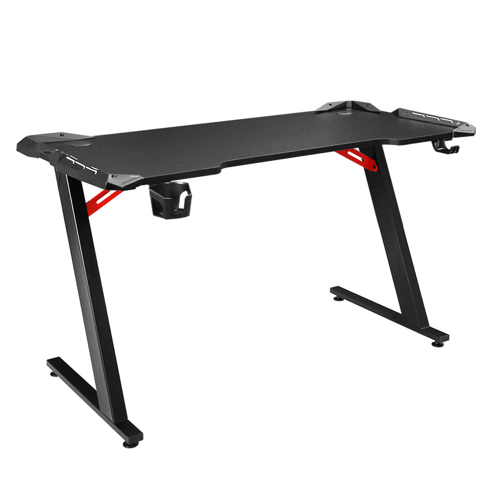 Desks: Artiss Gaming Desk Computer Desks LED Light 120CM