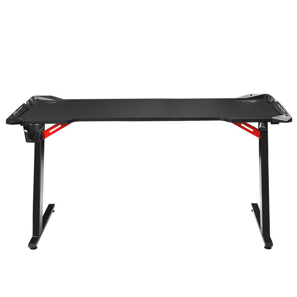 Desks: Artiss Gaming Desk Computer Desks LED Light 140CM