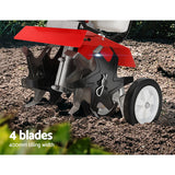 Outdoor Power Equipment: Giantz 63CC Tiller Garden Cultivator Rototiller 4 Blades Soil Plower Rotary Hoe