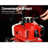 Outdoor Power Equipment: Giantz 63CC Tiller Garden Cultivator Rototiller 4 Blades Soil Plower Rotary Hoe