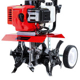 Outdoor Power Equipment: Giantz 65CC Tiller Rototiller Garden Cultivator 4 Blades Soil Power Rotary Hoe