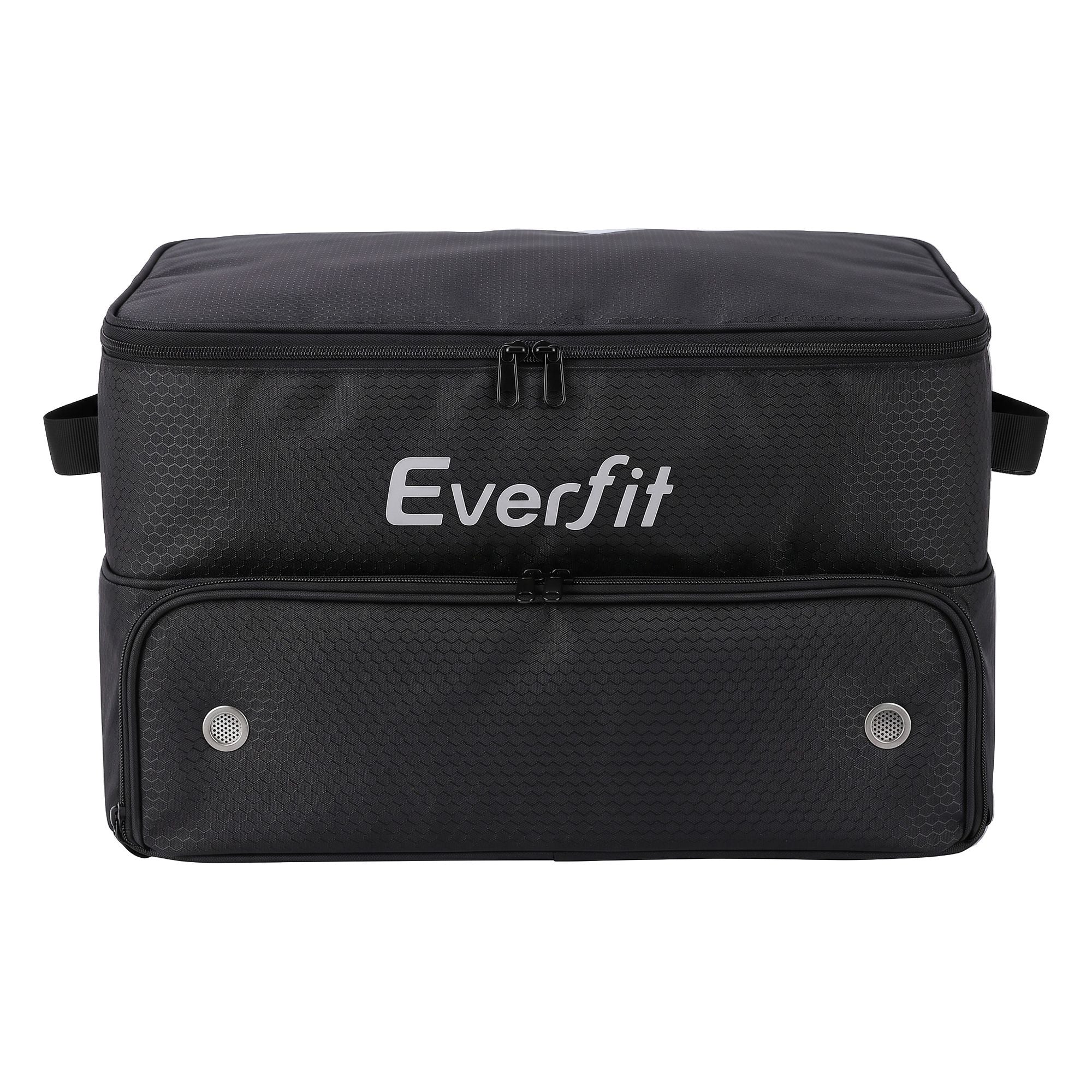 Everfit Golf Trunk Organizer for Car, 2-Tier Golf Storage Bag with Ventilated Shoe Compartment Black