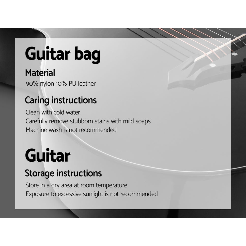 Guitars: Alpha 38 Inch Acoustic Guitar Wooden Body Steel String Full Size Cutaway Black