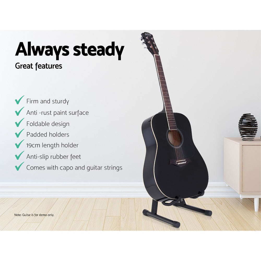 Bicycle Stands & Storage: Alpha Guitar Stand Folding Portable Floor Rack Holder