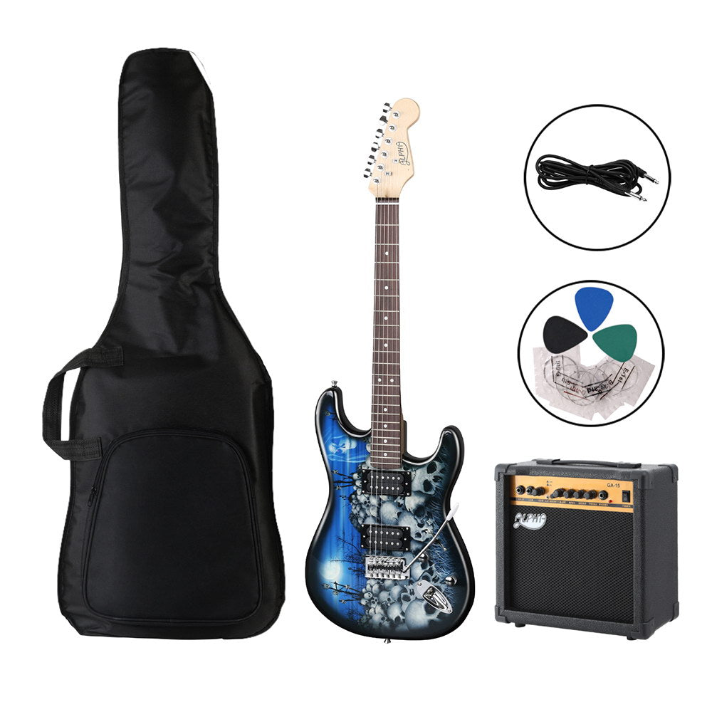 Guitars: Alpha Electric Guitar Music String Instrument 20W Amplifier