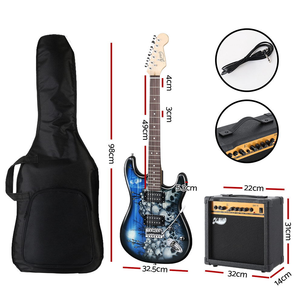 Guitars: Alpha Electric Guitar Music String Instrument 20W Amplifier