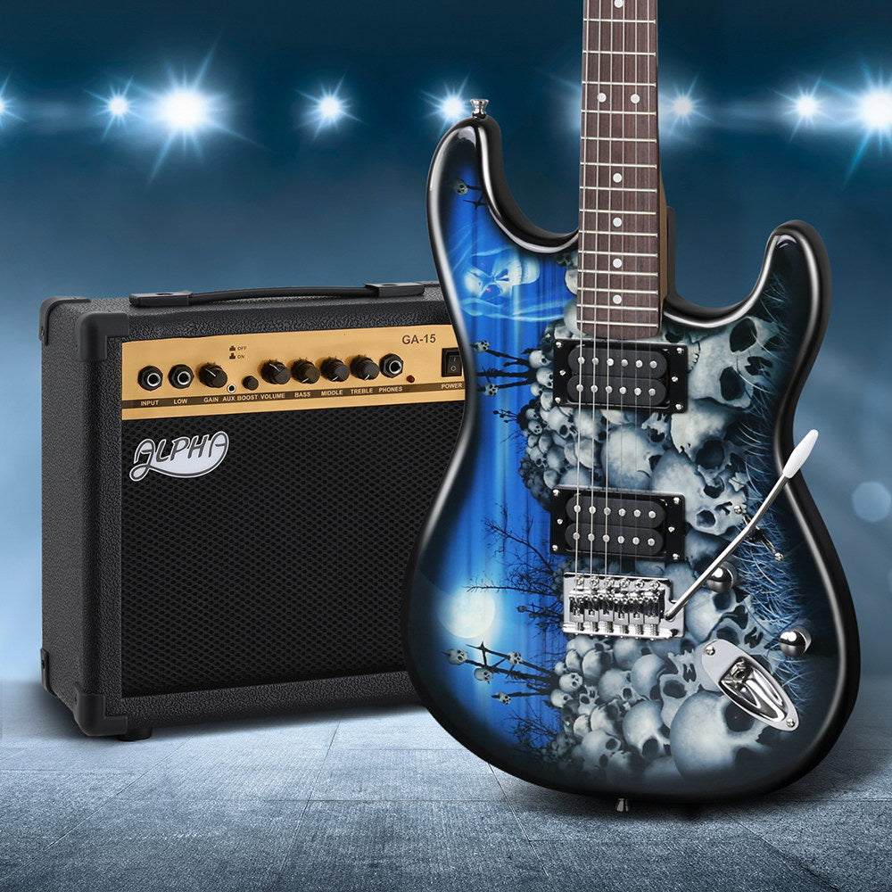 Guitars: Alpha Electric Guitar Music String Instrument 20W Amplifier