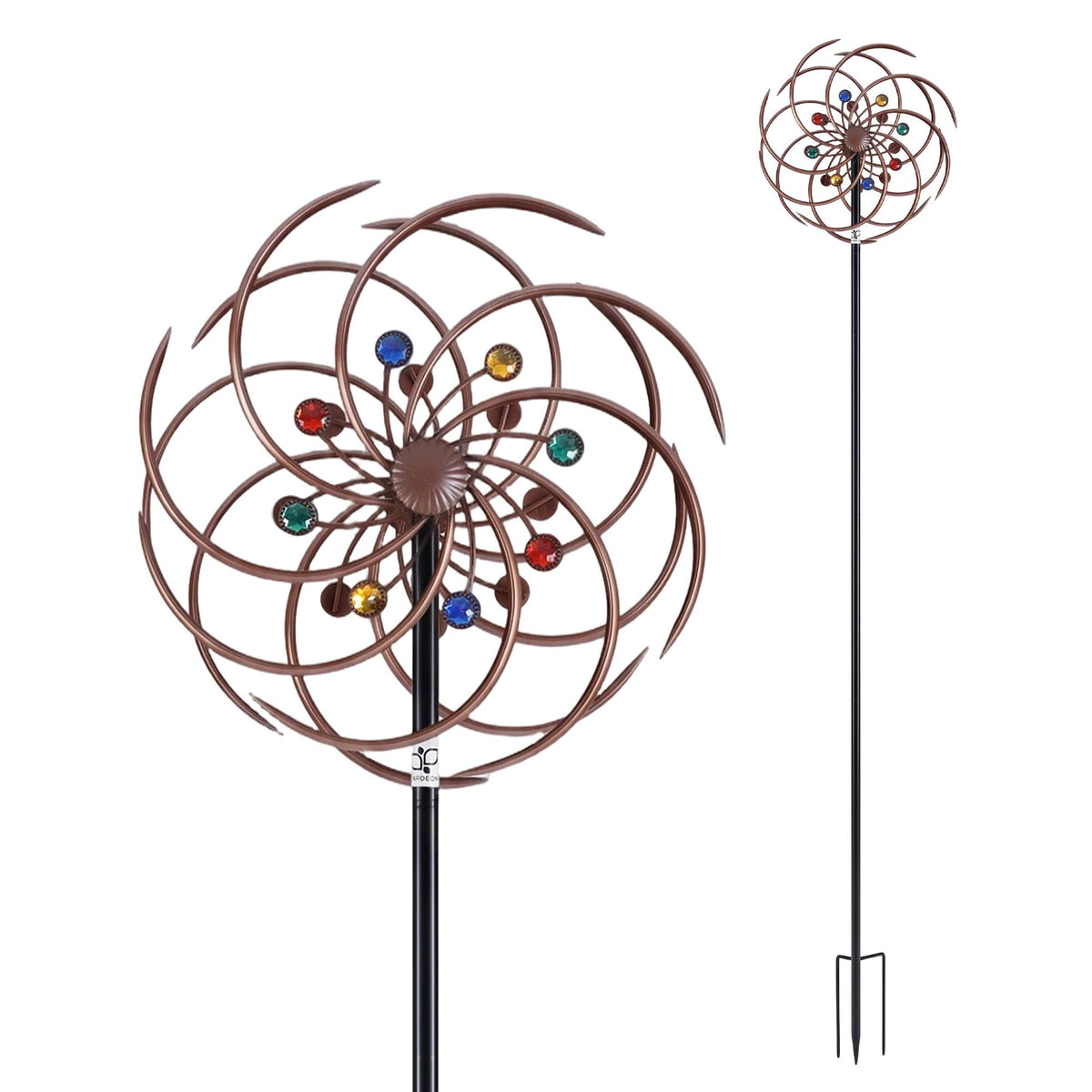 Gardeon Garden Windmill Metal Wind Spinner Double Layer 190cm Bronze