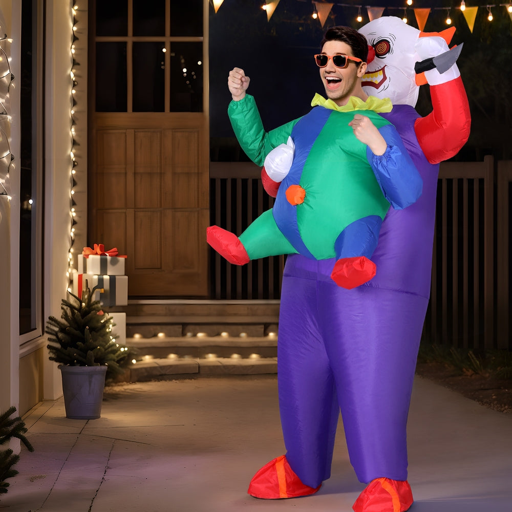 Party Supplies: Inflatable Clown Costume Adult Suit Blow Up Party Fancy Dress Halloween Cosplay