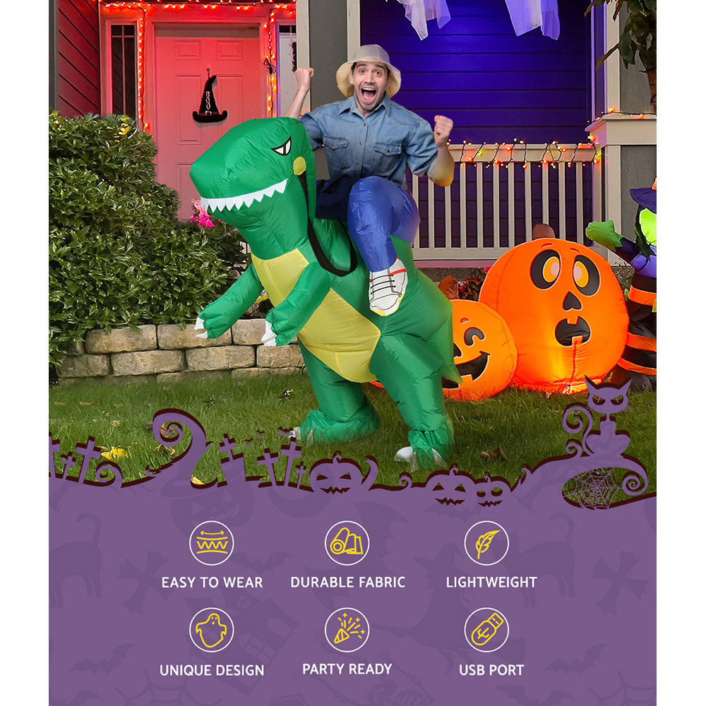 Party Supplies: Inflatable Dinosaur Costume Adult Suit Blow Up Party Fancy Dress Halloween Cosplay
