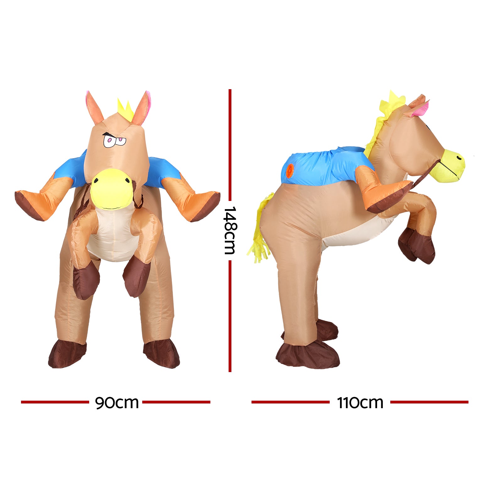 Party Supplies: Inflatable Cowboy Costume Adult Suit Blow Up Party Fancy Dress Halloween Cosplay