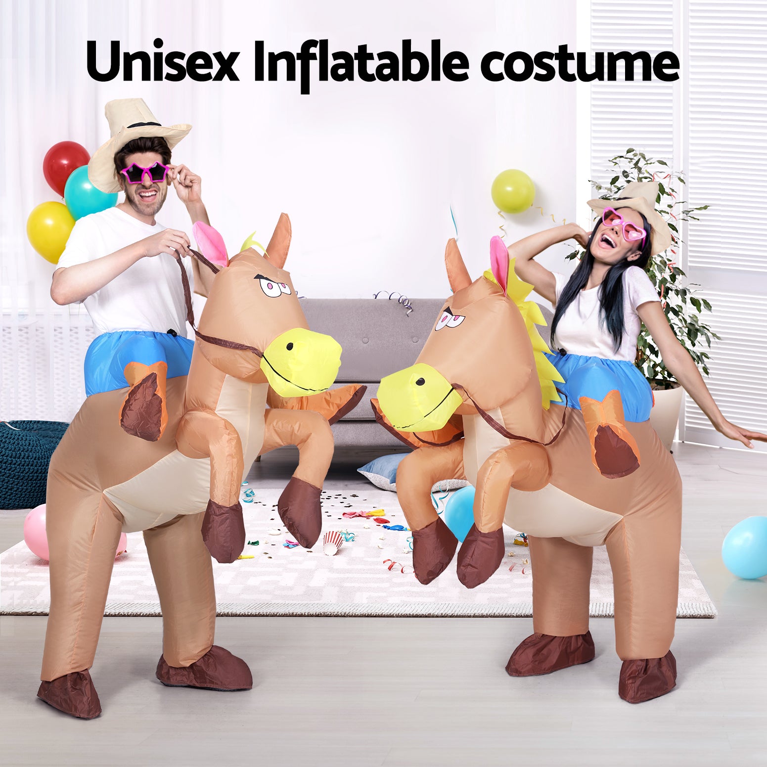 Party Supplies: Inflatable Cowboy Costume Adult Suit Blow Up Party Fancy Dress Halloween Cosplay