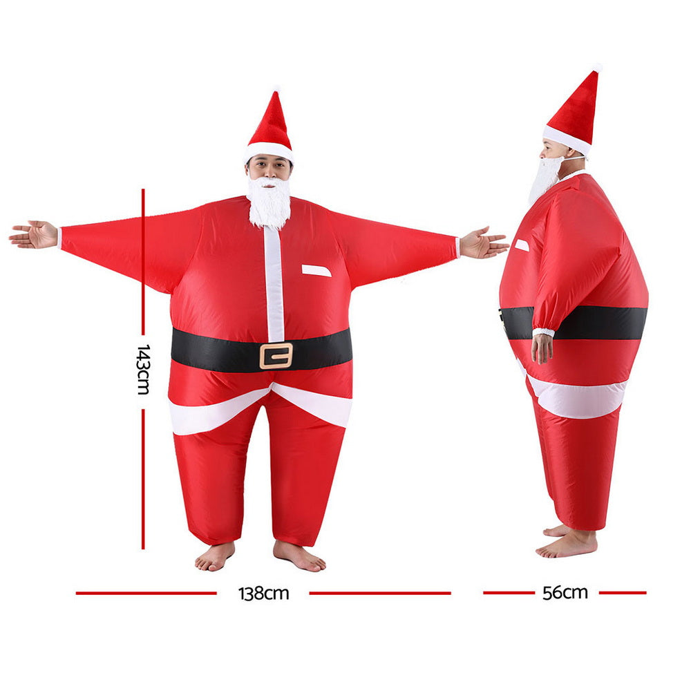 Party Supplies: Inflatable Christmas Santa Claus Costume Adult Suit Blow Up Party Fancy Dress Xmas Cosplay