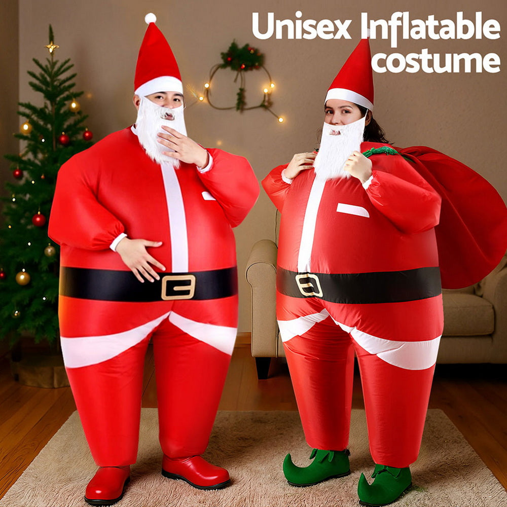 Party Supplies: Inflatable Christmas Santa Claus Costume Adult Suit Blow Up Party Fancy Dress Xmas Cosplay