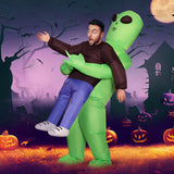 Party Supplies: Inflatable Green Alien Costume Adult Suit Blow Up Party Fancy Dress Halloween Cosplay