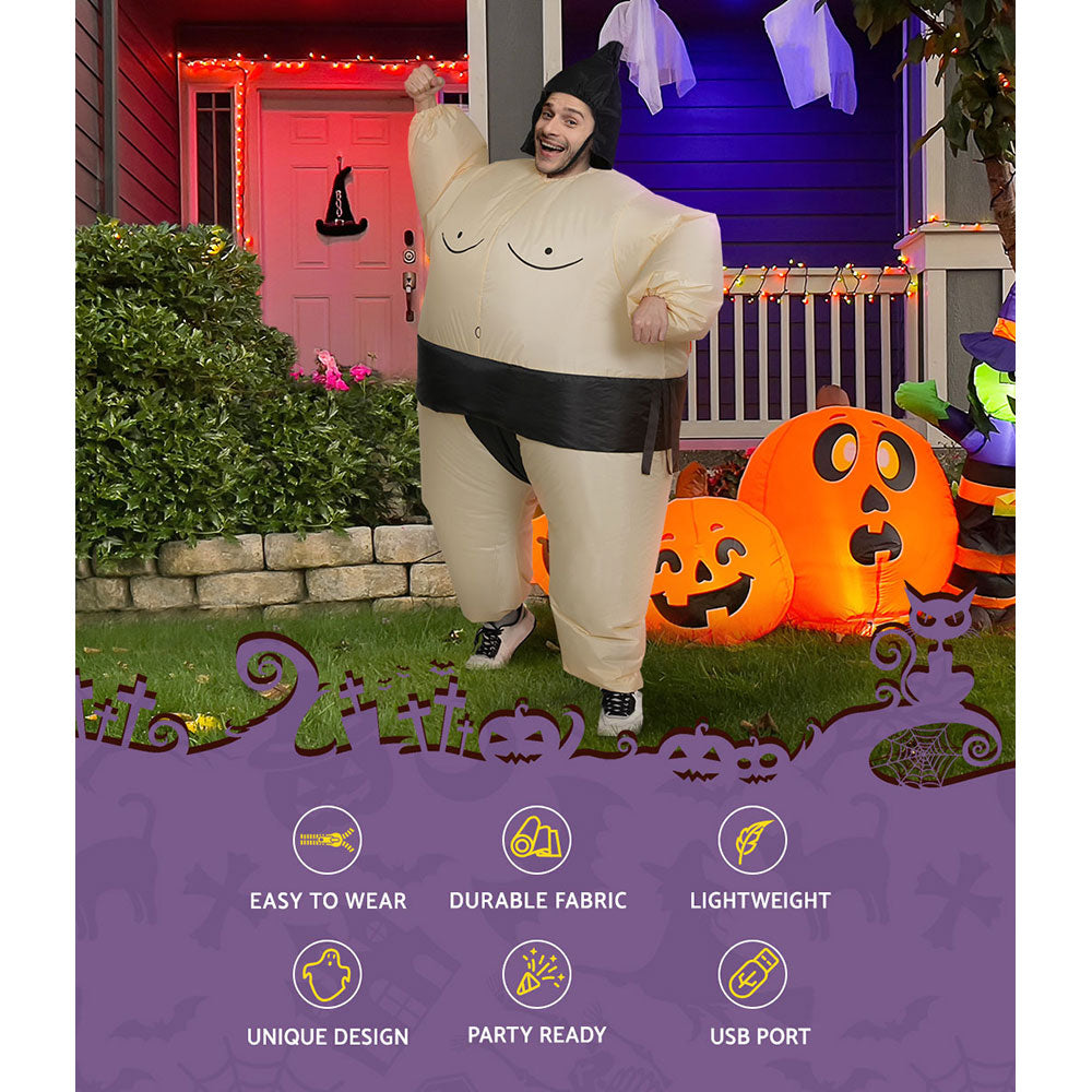 Party Supplies: Inflatable Sumo Costume Adult Suit Blow Up Party Fancy Dress Halloween Cosplay