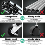 Artiss Clothes Rack Double Rod Airer Rail Coat Stand Adjustable Hanger