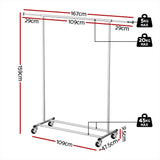 Artiss Clothes Rack Airer Rail Coat Stand Adjustable Hanger