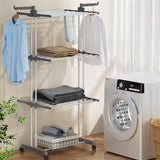 Clothing & Wardrobe Storage: Artiss Clothes Airer Drying Rack 173cm Coat Hanger Foldable