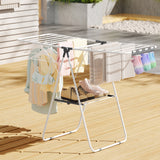 Artiss 2 Tier Clothes Rack Airer Foldable 139CM White