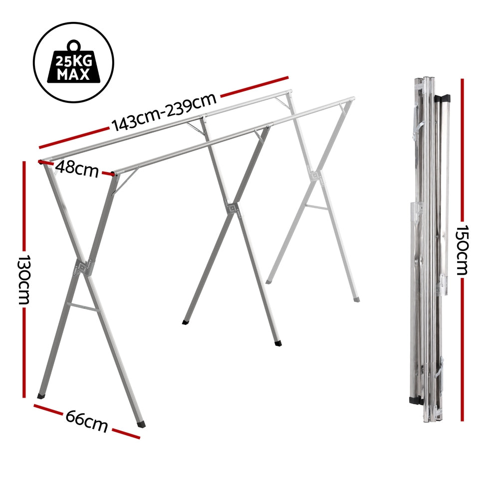 Coat Racks: Artiss Clothes Rack Adjustable Foldable Steel